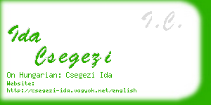 ida csegezi business card